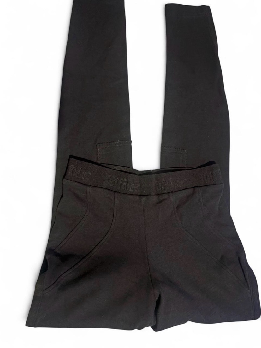 Tuffriders Black Cotton & Spandex leggings with pockets in 28 Western Equestrian